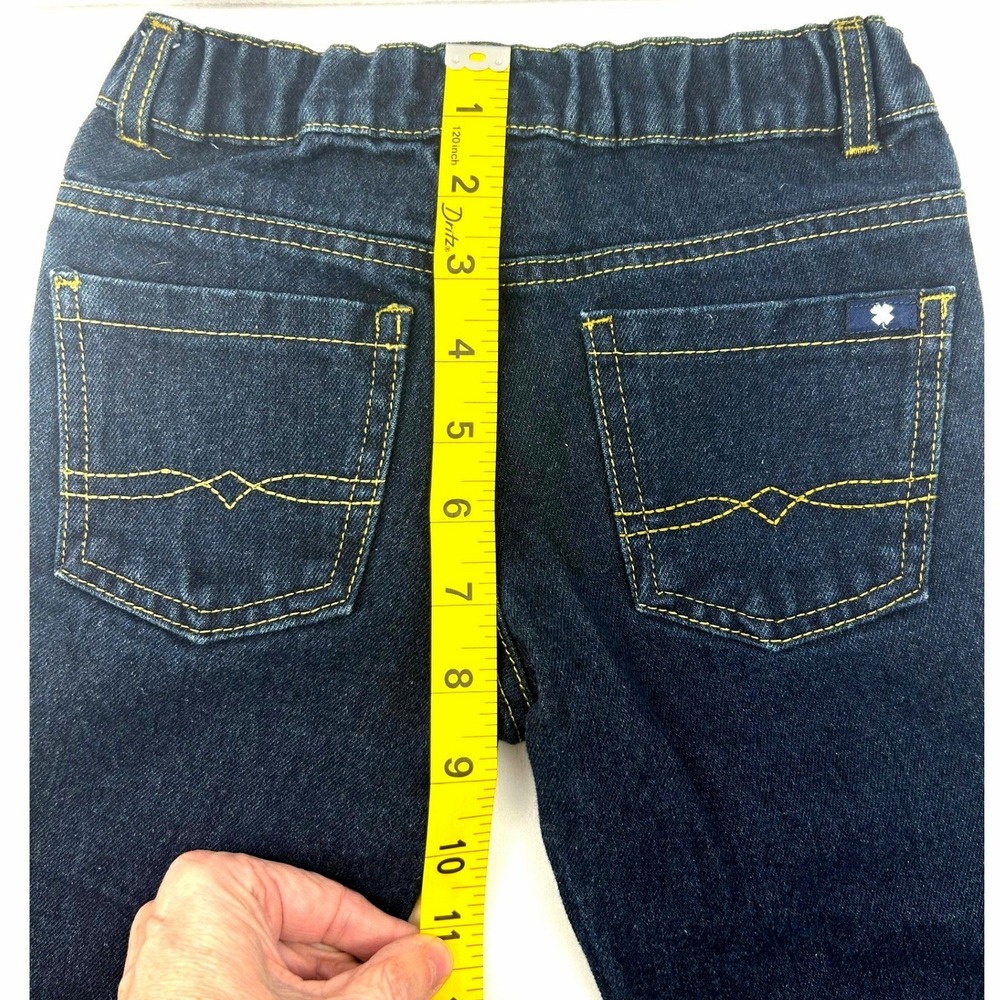Lucky Brand Toddler Boys Dark Wash Denim Jeans Size 3T Elastic Waist - Picture 9 of 10